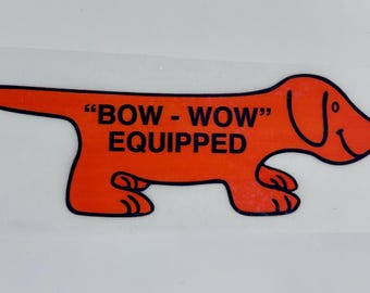BOW WOW iron on transfer, Vintage VW Bow Wow iron on transfer design, Collectible Bow Wow T shirt or hat transfer, Rare Bow wow volkswagon