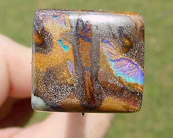 Cabochon d'opale boulder d'Australie, 24,5 carats, pierre carrée 16T162 #3