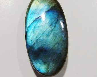 Pierre cabochon ovale Labradorite russe irisée Blue flash 15 x 32 mm Jewely supply 21t16