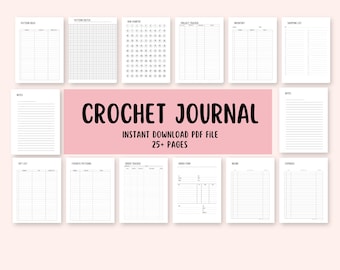 Crochet Journal PDF | Project Planner, Pattern Notebook,  Inventory Tracker | Printable Crochet Gift & Business Organizer