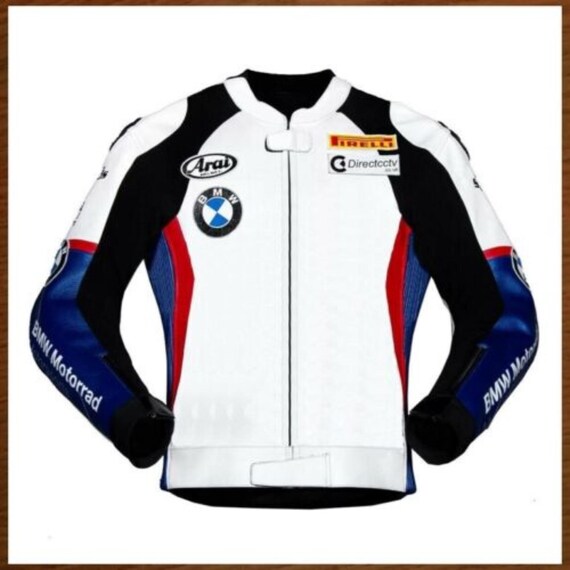 Handmade BMW Motorrad Leather Motorcycle Jacket: Cowhide Racing