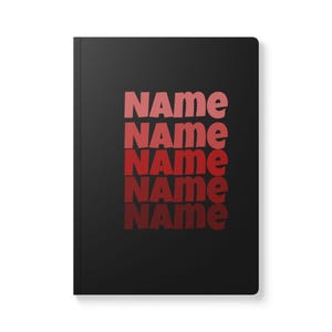 Diario personalizado de tapa blanda con impresiones interiores: cuaderno personalizado con letra personalizada, regalo para un amigo, diario con nombre, regalo de papelería