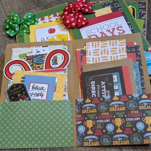 School premade junk journal kit, planners, back to school, teacher, scrapbook kit, image 3