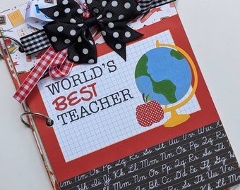 World's Best Teacher premade junk journal