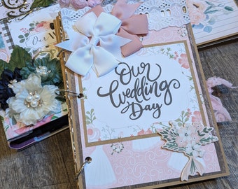 Wedding premade junk journal, photo album, planner