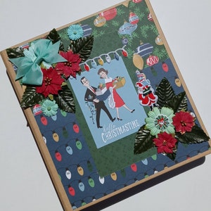 Retro style Christmas binder premade scrapbook photo album