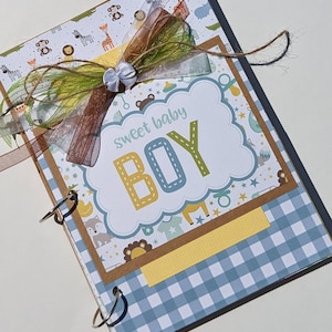 Welcome baby boy baby book, baby&#39;s first year, newborn baby, junk journal