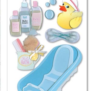 Jolee&#39;s Boutique bath time 3~D stickers, baby book, junk journal, tags, scrapbook