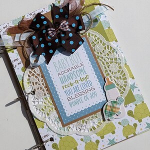 Welcome baby boy premade baby book journal