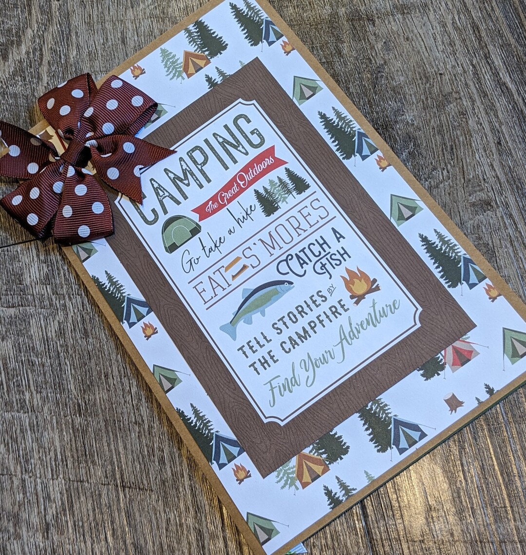 Camping Junk Journal Kit, Scrapbook Kit, Planners, Travel Kit - Etsy