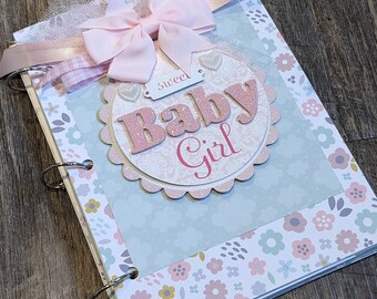 Baby girl premade junk journal, baby's first year, photo album