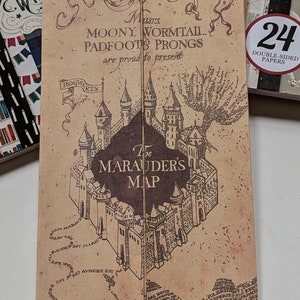 The Wizard&#39;s and Witches Marauder&#39;s Map, junk journal,