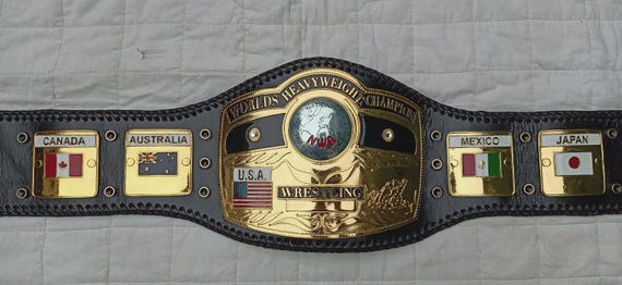 NWA Dom Globe Worlds Heavyweight Champion Wrestling Belt – 4MM Replica Title