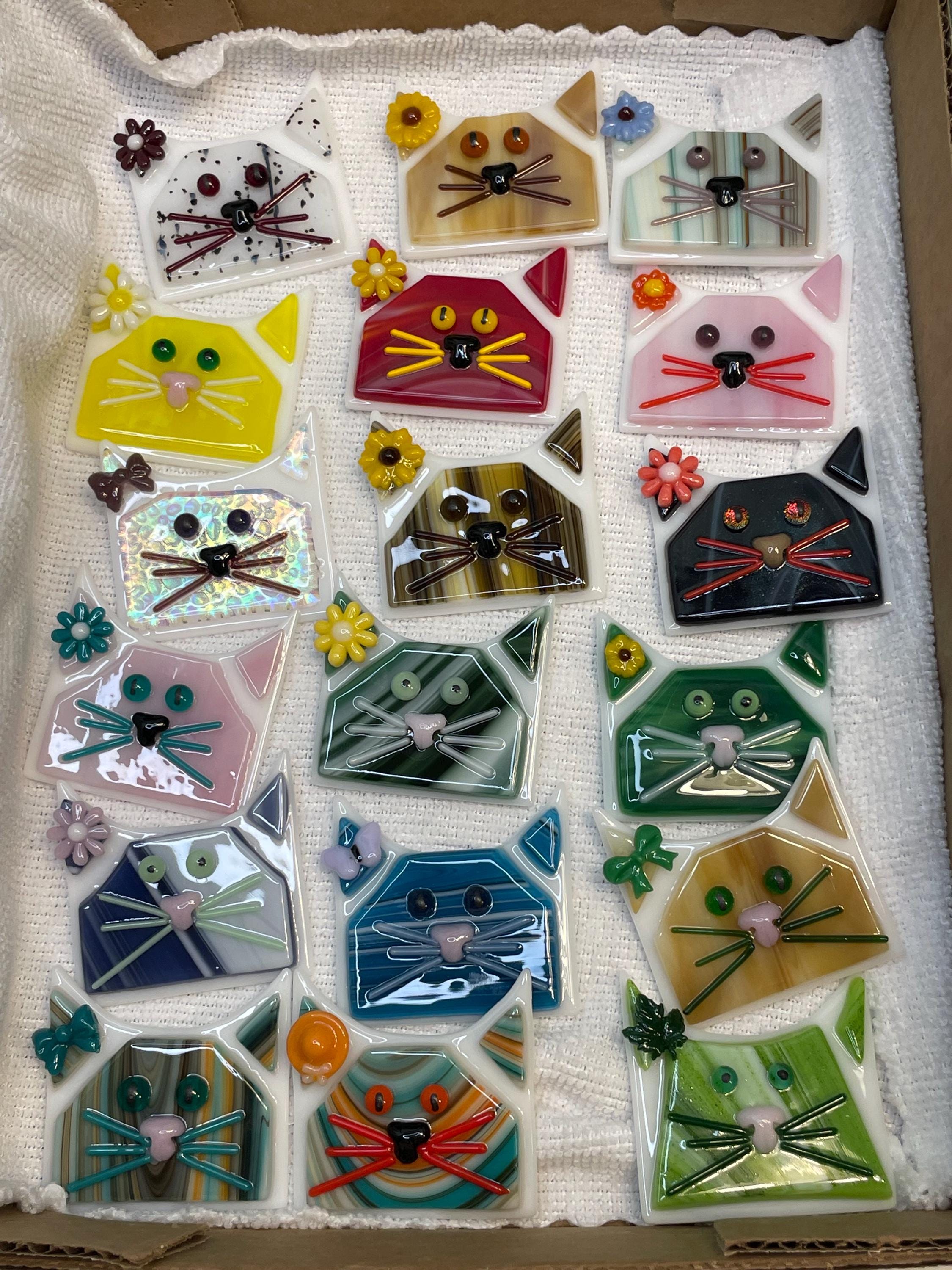 Fused Glass Cat - Etsy