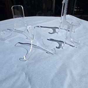 Clear Acrylic Display Stand Adjustable and Fixed for Plates and Art