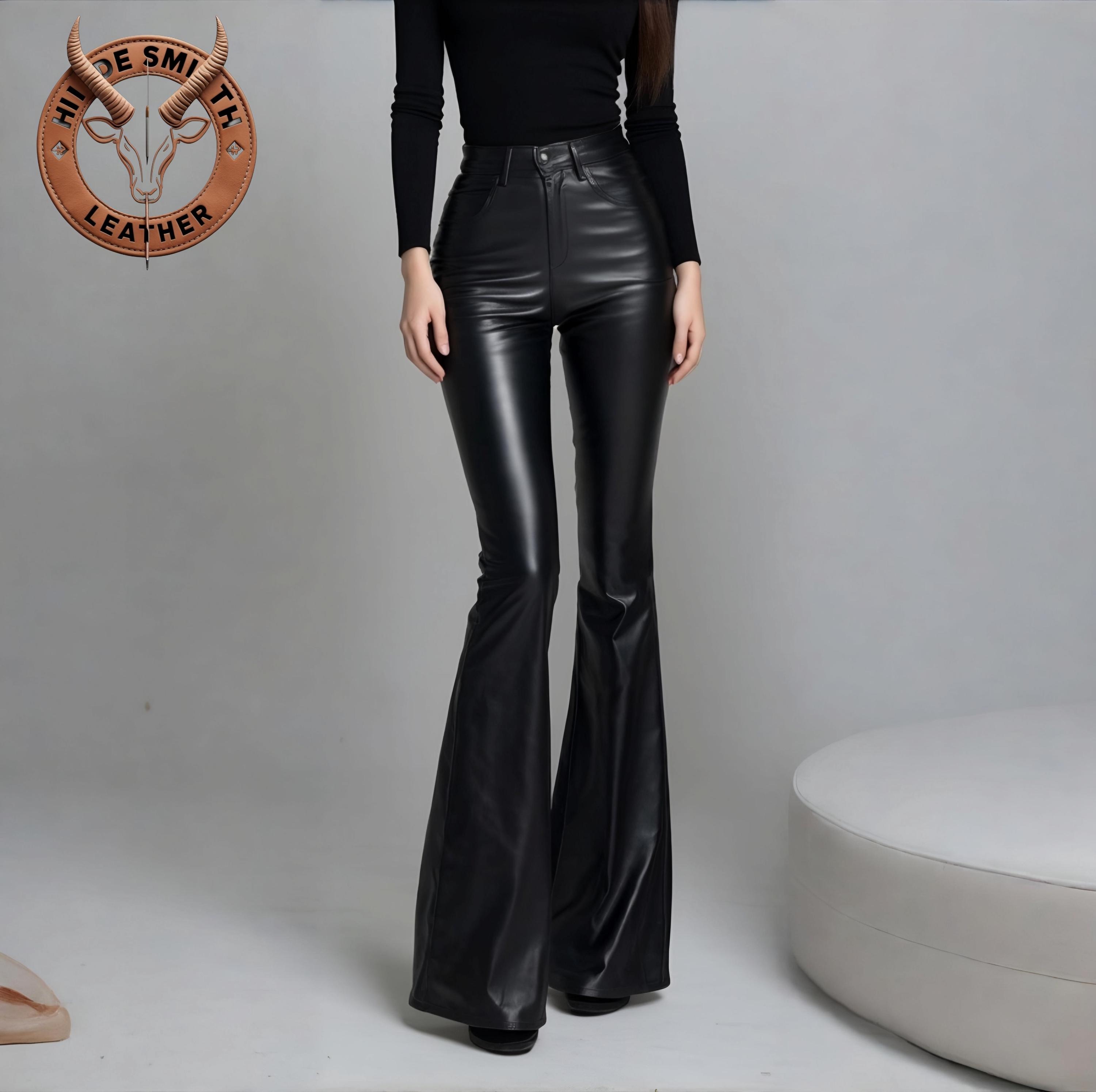 qp様archive COMME CA leather flare pants Leather Flare Cool Wide-Pants – ARCANA ARCHIVE