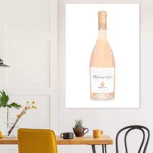 Pôster de vinho rosé "Anjo Sussurrante" - Pintura deslumbrante de artista | Presente para amantes de vinho