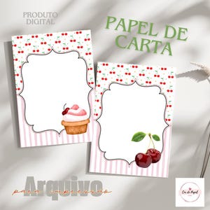 Papel de Carta Cereja