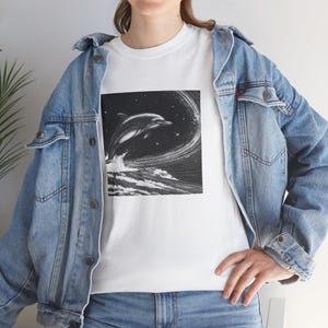 Dolphin Graphic Tee, Ocean Lover Shirt, Sea Animal T-shirt, Marine Life Top, Unisex Cotton Tee, Beach Tee