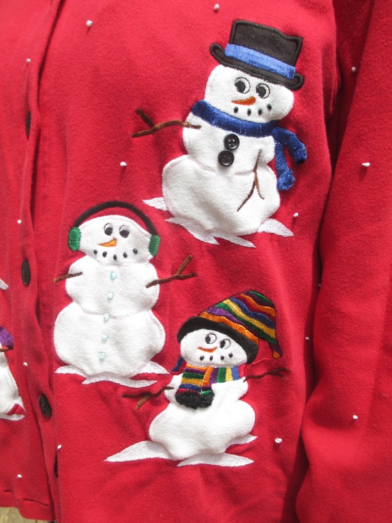 Tacky christmas sweater, christmas sweater, snowma