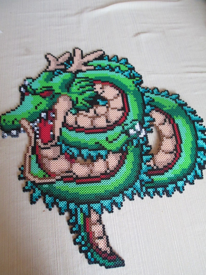 Shenron Anime Perler Art Perler Pieces Perlers Anime Art Etsy