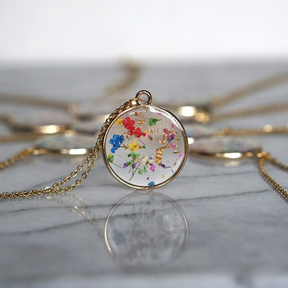Confetti Flower Necklace Confetti Flower Necklace