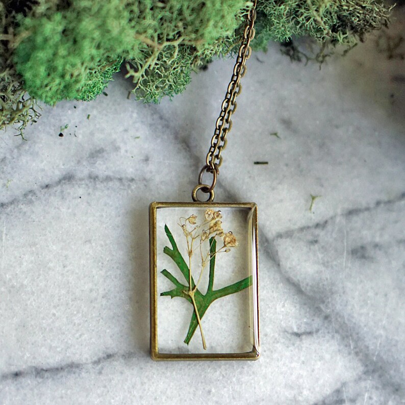 May Birth Flower Necklace Real Flower Necklace Lily of the Etsy