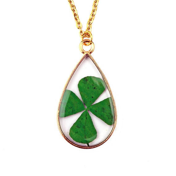 Four Leaf Clover 3 Flower Necklace