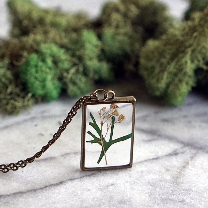 May Birth Flower Necklace Real Flower Necklace Lily of the Etsy