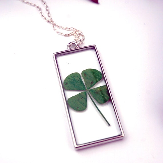 4 pcs charming real four leaf clover taiji style chic pendant