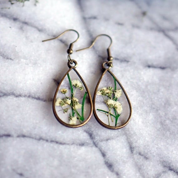 Springlight Pendientes De Plata De Ley S925 Lirio Flor Pendientes