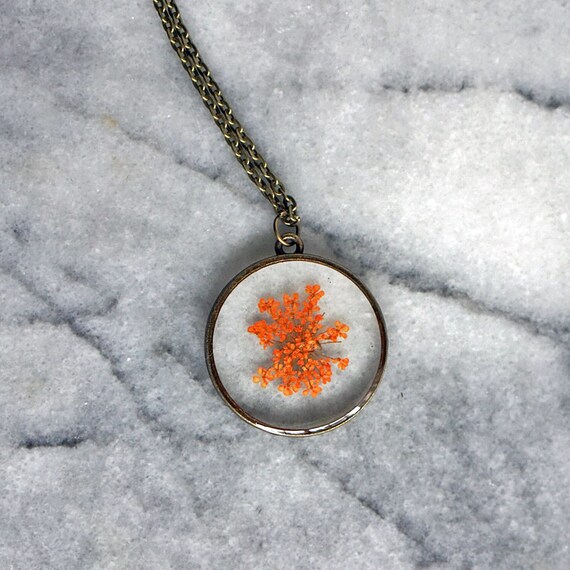 Variety of Necklaces Necklace Orange Queen Ann's Lace 