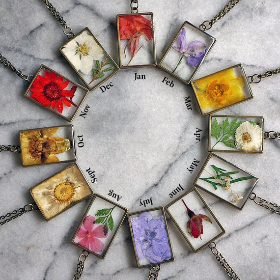 December Birth Flower Necklace | Gold, Rose Gold, Silver | Birth Flower Necklace Silver / 3/8 / 20-22