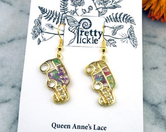 SUV Floral Earrings, Queen Anne's Lace Earrings, Jeep Lover Earrings, Bronco look alike Earrings, Sports Utility Vehicle Earrings, Car