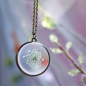 Queen Anne's Lace Necklace Real Flower Necklace White - Etsy