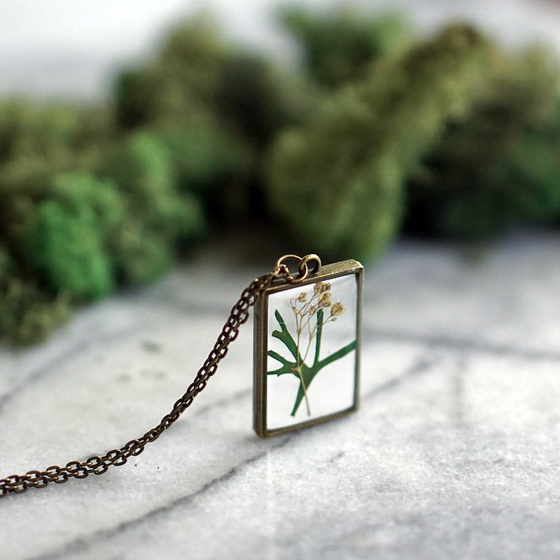 May Birth Flower Necklace Real Flower Necklace Lily of the Etsy