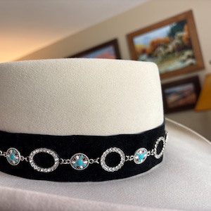 Onyx: handmade western style hat band