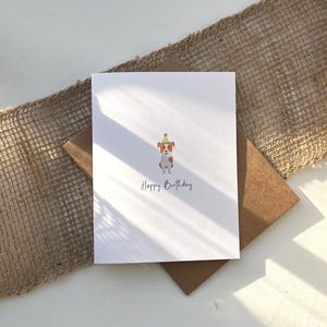 Carte d'anniversaire chien - Carte faite main
