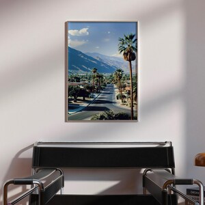Desert Drift / Poster di lusso per riviste di interior design degli anni '80, stampa artistica da parete vintage anni '80, arredamento estetico retrò