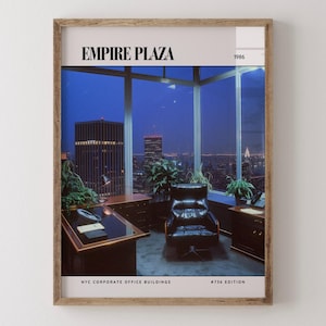 Empire Plaza / Poster di lusso per riviste di interior design degli anni '80, stampa artistica da parete vintage anni '80, arredamento estetico retrò