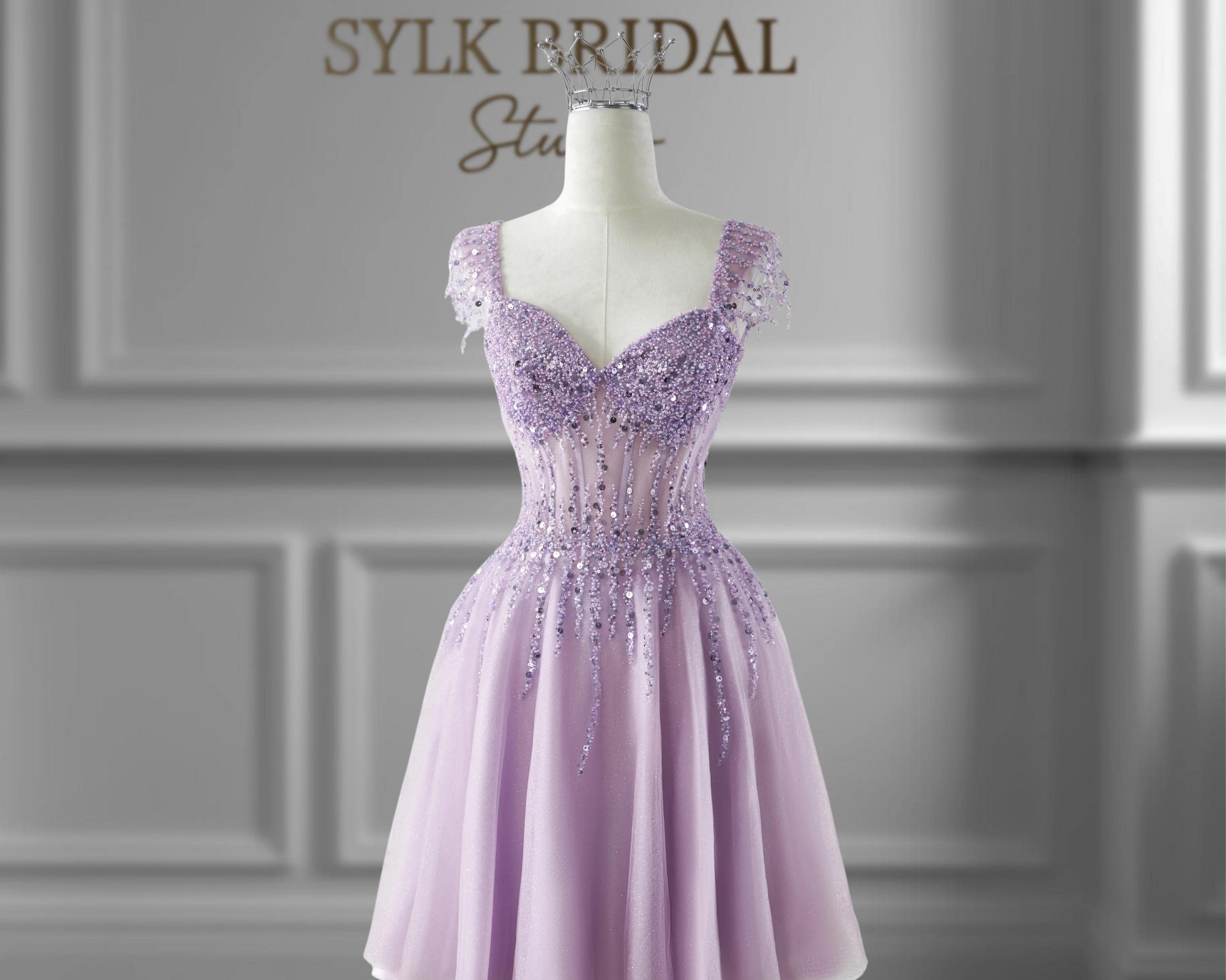 Vestidos Formales Vestidos Color Lila Cortos Pegados Vestidos Lila