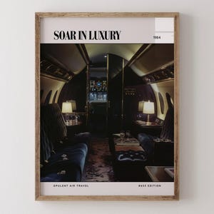 Soar In Luxury / Poster di una rivista di design d'interni di lusso degli anni '80, stampa artistica da parete vintage anni '80, arredamento estetico retrò