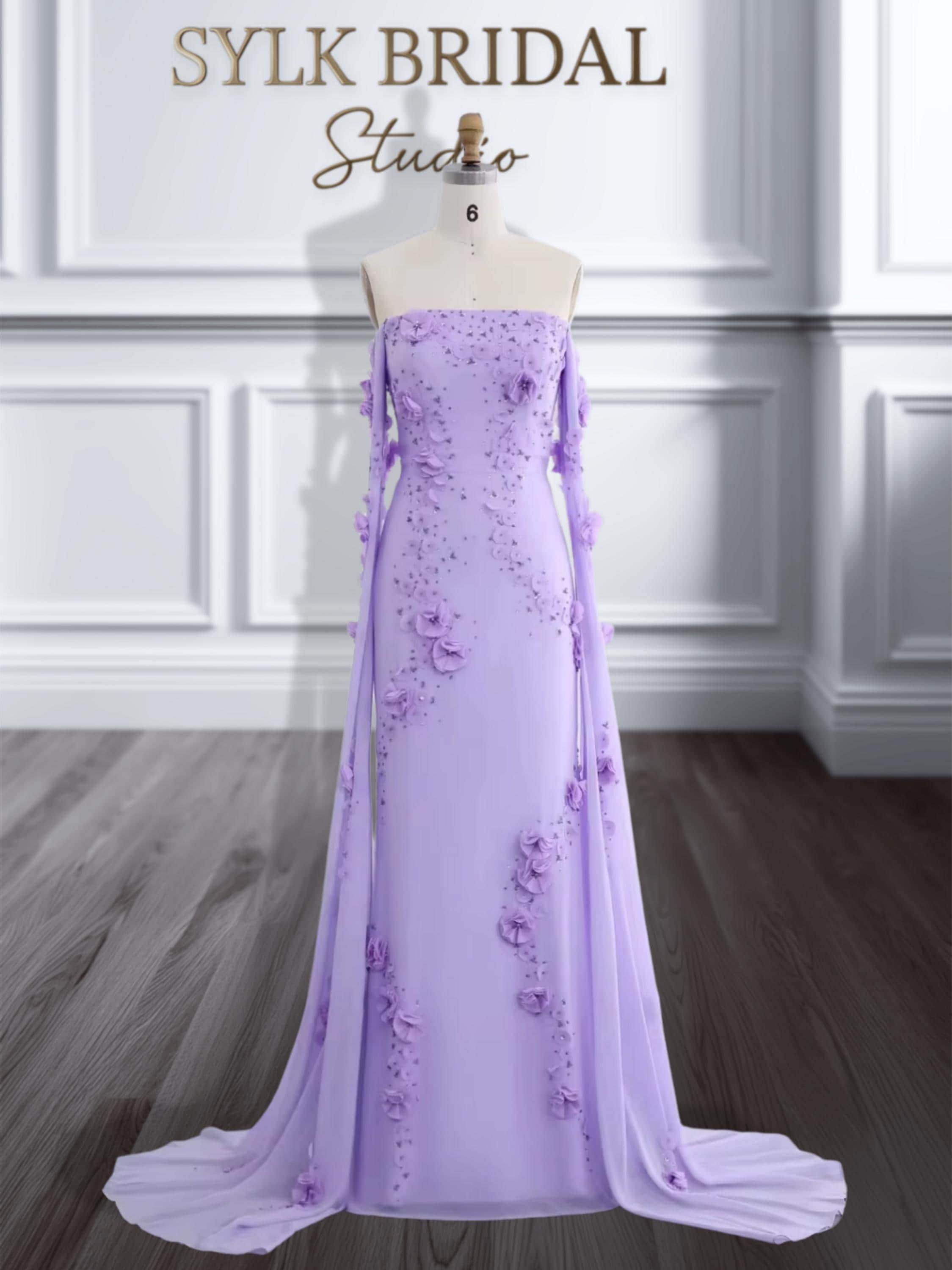Beaded Lavender Gown Canada