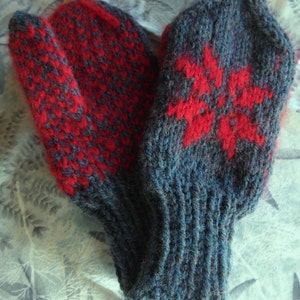 Custom order for childrens mitten, one pair,choose colors,double yarn,very soft and warm image 2
