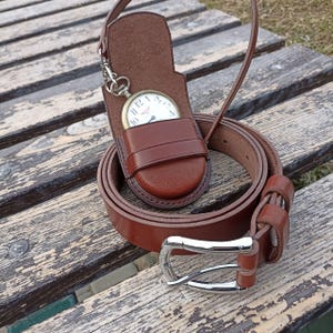 Pocket watch case Luxury pocket watch belt set
