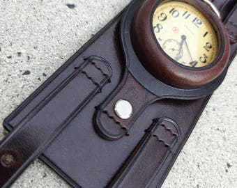 Biker Leather Strap for Pocket Watches 49-50mm - Etsy