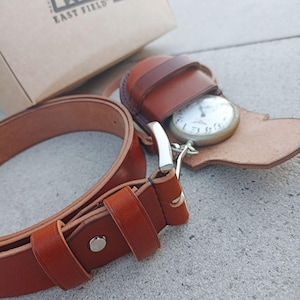 Pocket watch case Luxury pocket watch belt set