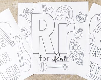 Large Scale Personalized Name Coloring Sheets 24"x24"