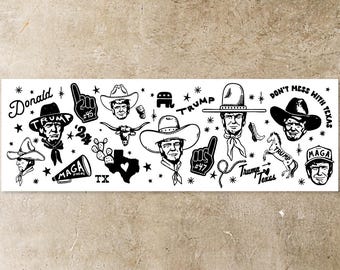 Trump of the Wild West Coloring Sheets 24"x72"