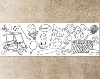Play Ball Coloring Sheets 24"x72"
